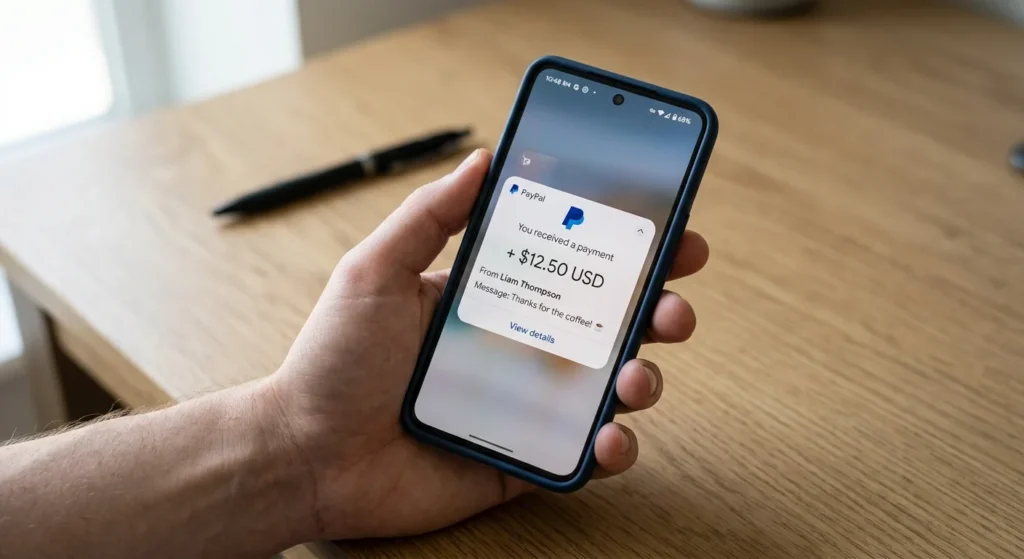 PayPal payout received from Freecash app