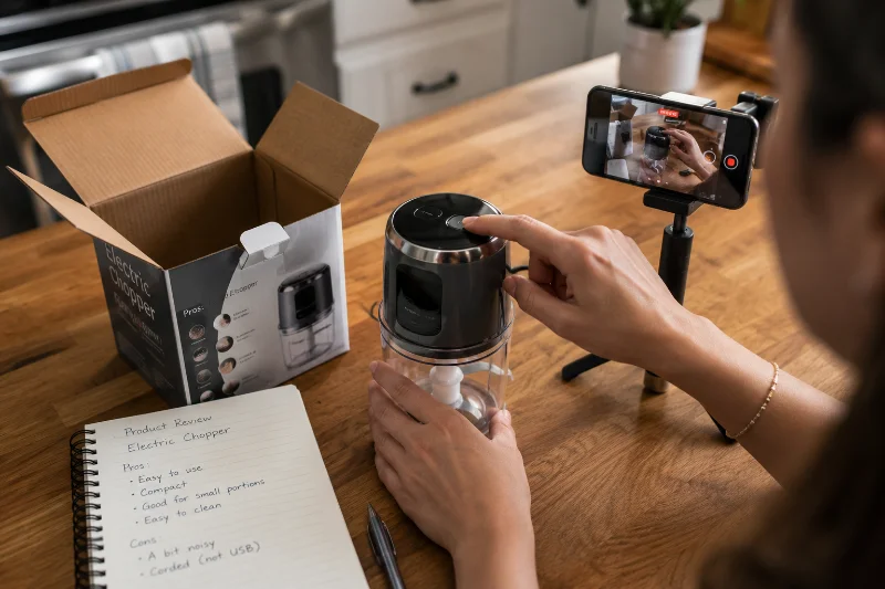 reviewer tests a product before writing a paid Amazon-related review